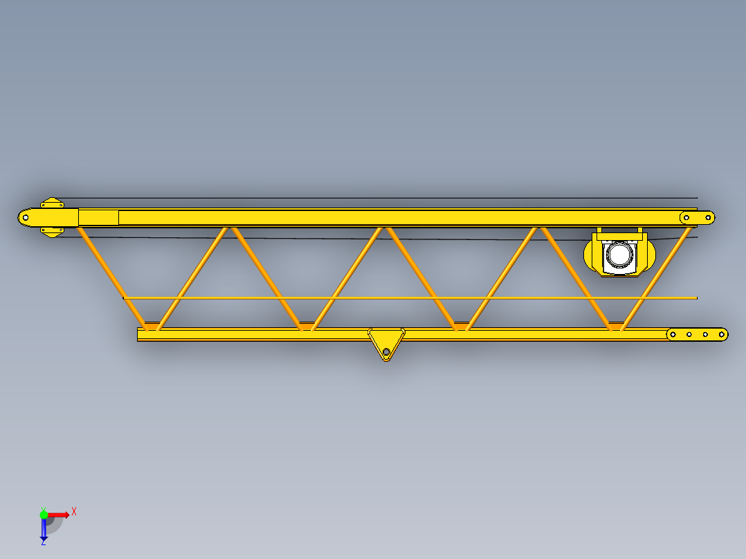塔式起重机结构3D图纸 STP格式俯视图