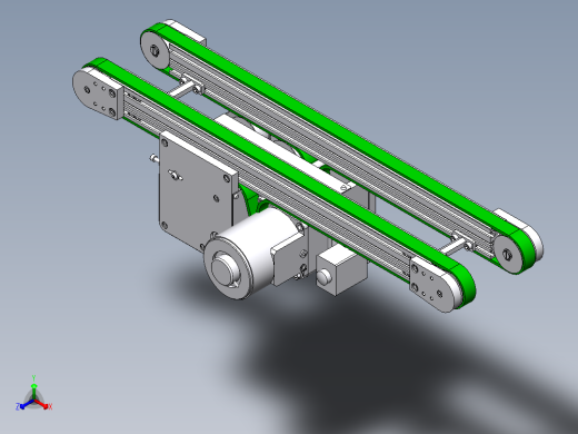 0.7米0.07米双皮带输送机构