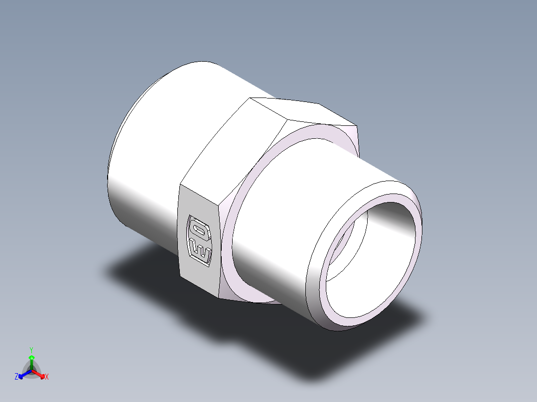 直通变径-GR、1C-16-18正等轴测图