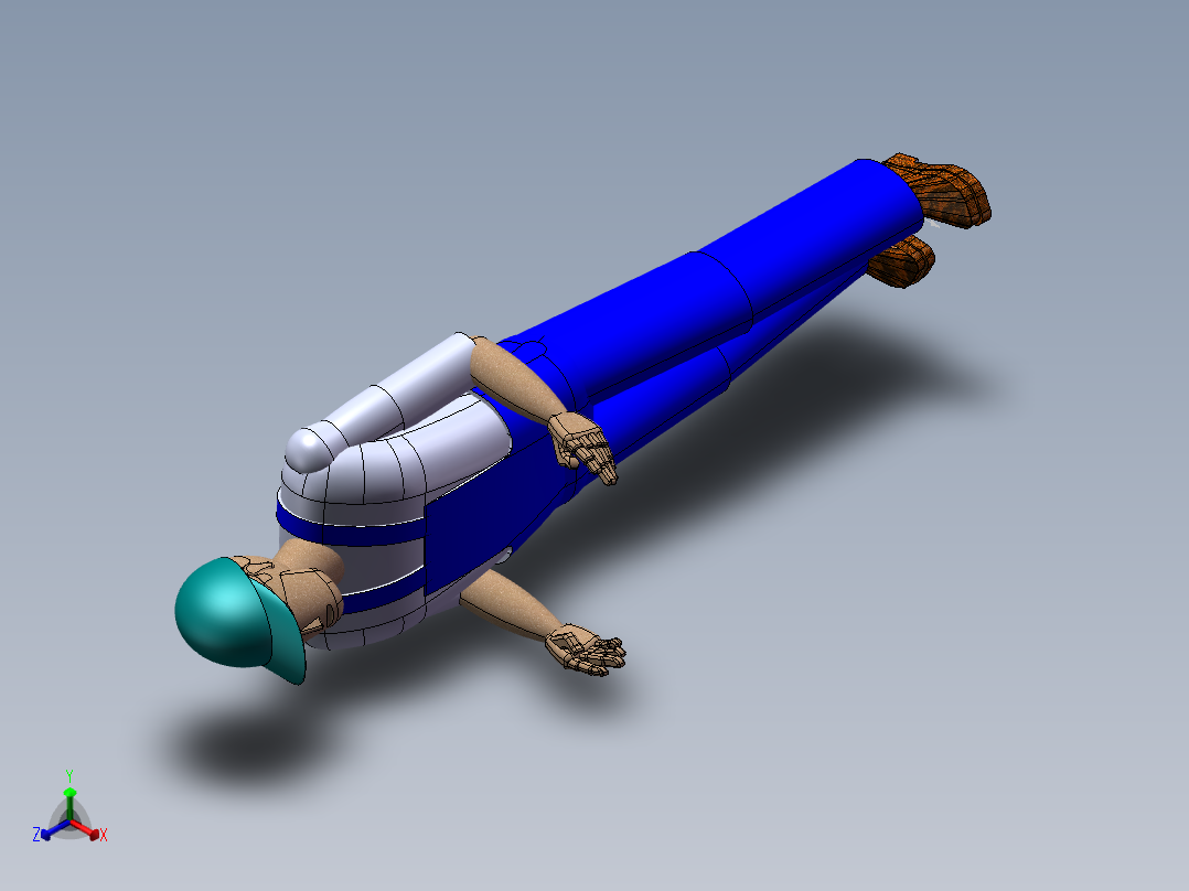 人体模型(43)正等轴测图
