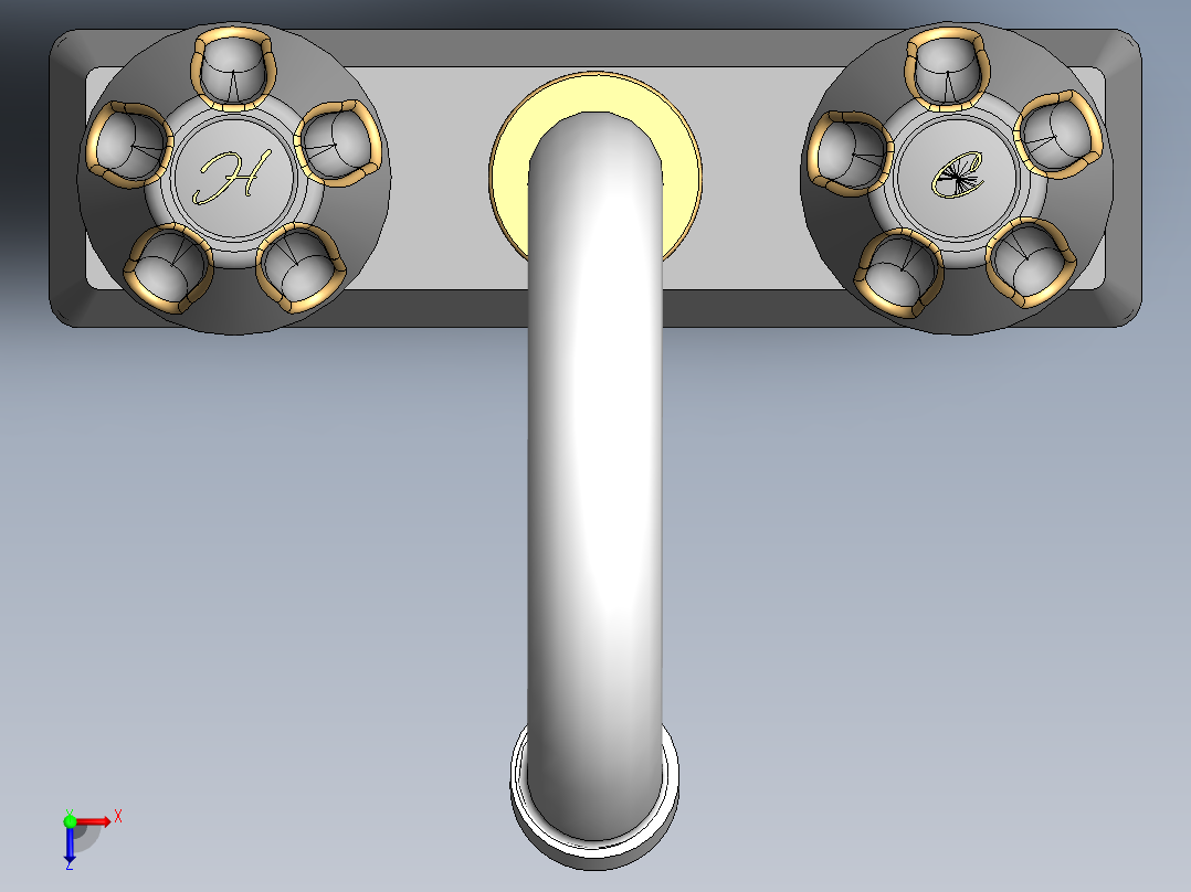 水龙头 花洒(20)俯视图