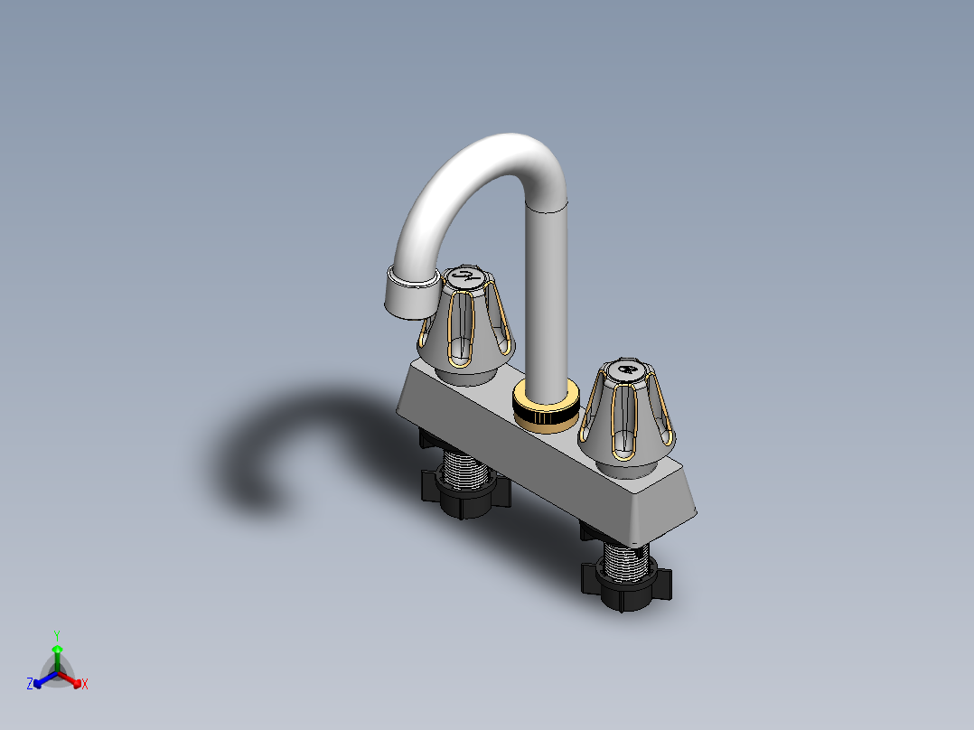 水龙头 花洒(20)正等轴测图