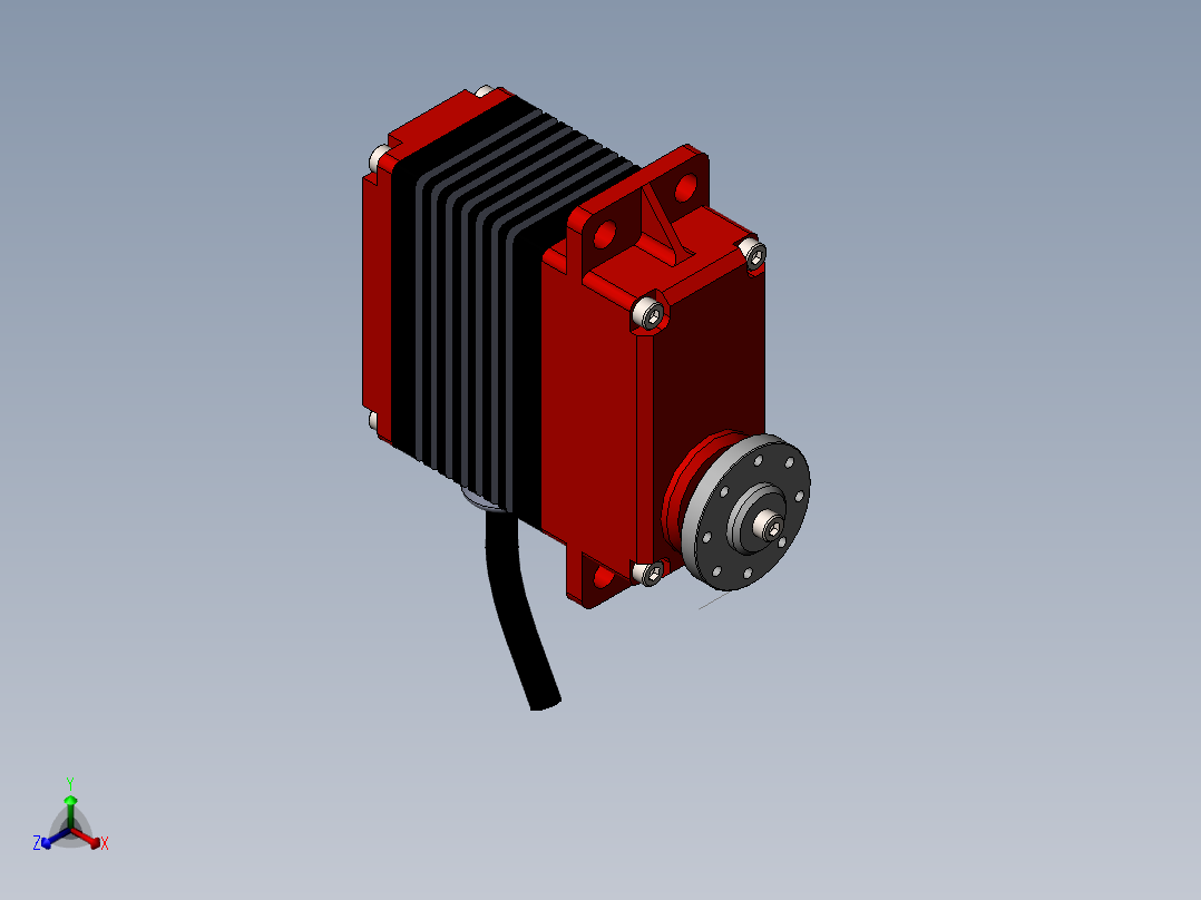 舵机(43)正等轴测图