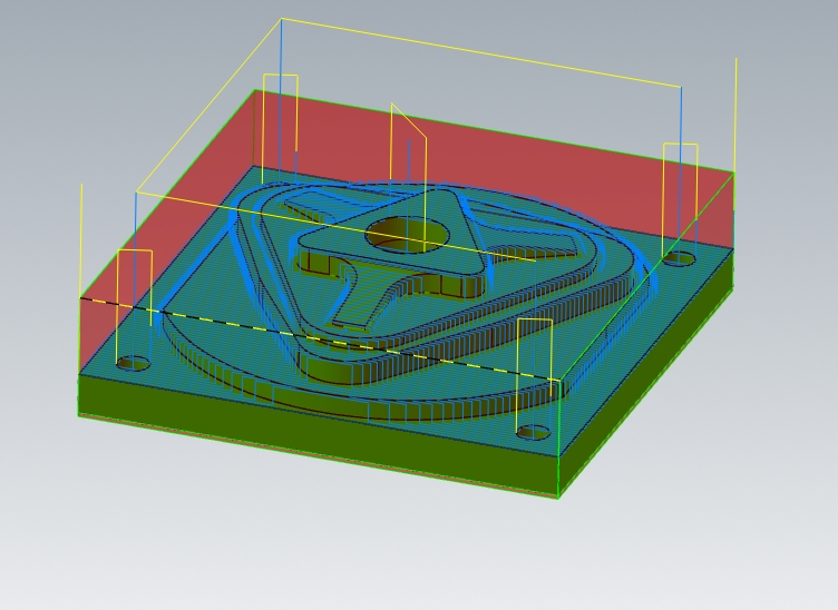 三角凸模的数控铣削工艺设计与编程加工含MC三维及CAD图