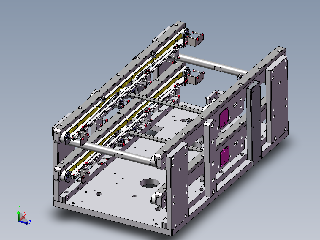 0.375米0.3米双带输送机构主视图
