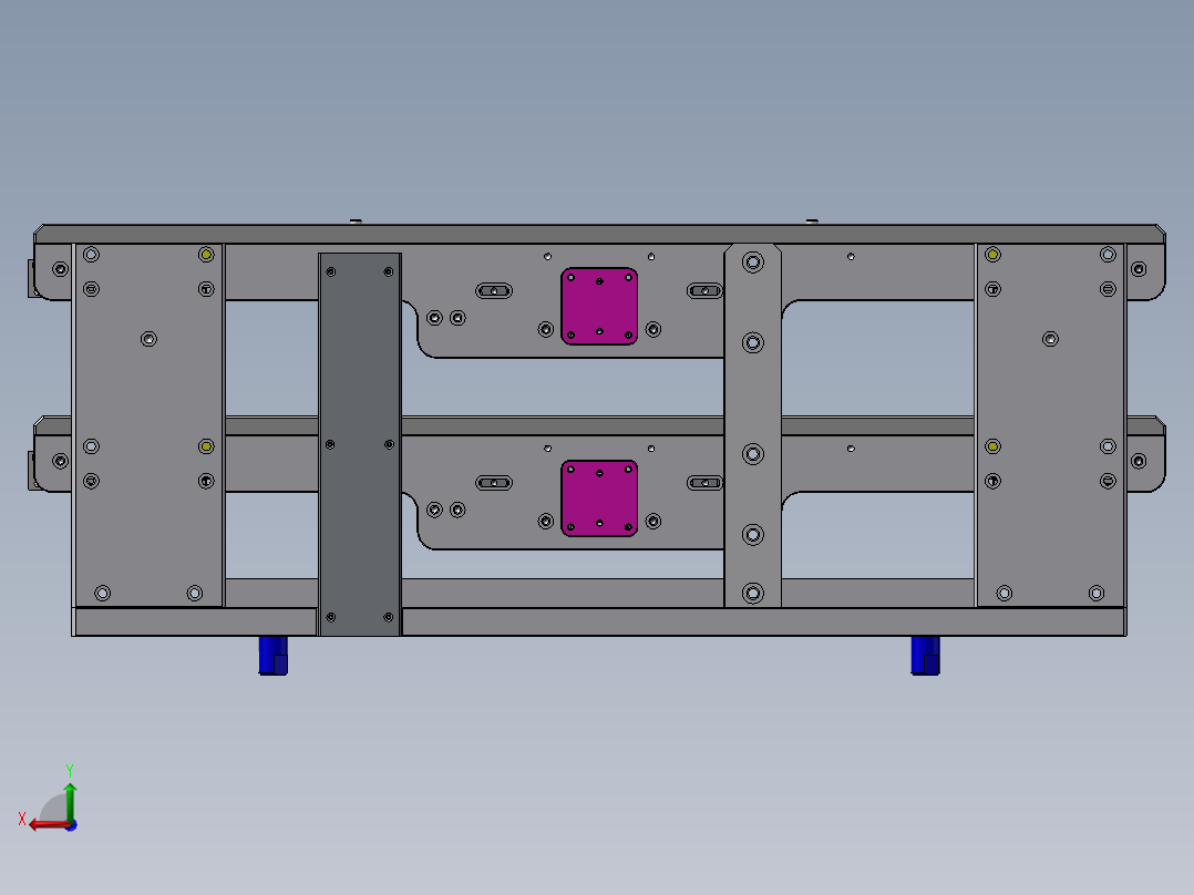 0.375米0.3米双带输送机构后视图