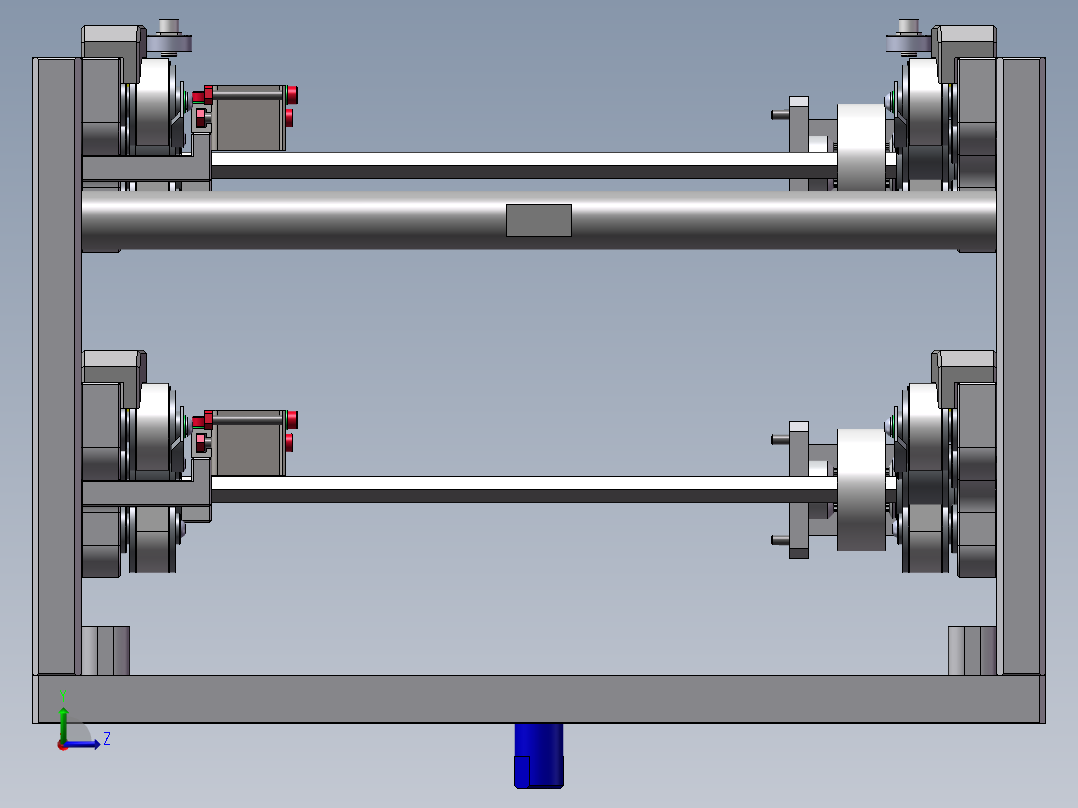 0.375米0.3米双带输送机构左视图