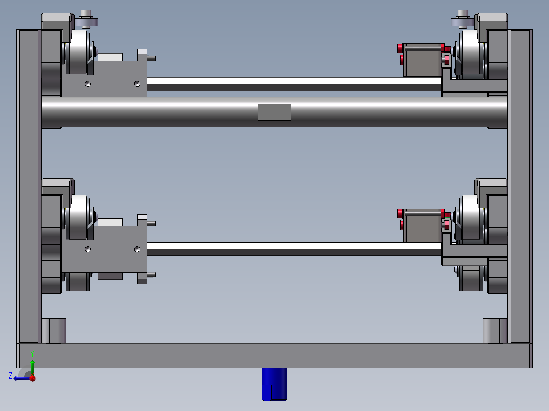 0.375米0.3米双带输送机构右视图