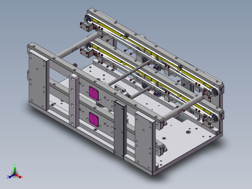 0.375米0.3米双带输送机构正等轴测缩略图