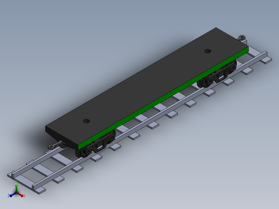 遥控模型平车正等轴测图
