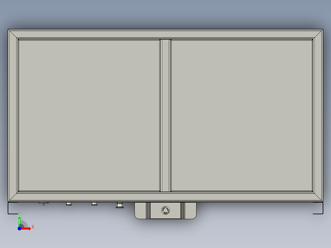 注塑件料把冲切装置前视图