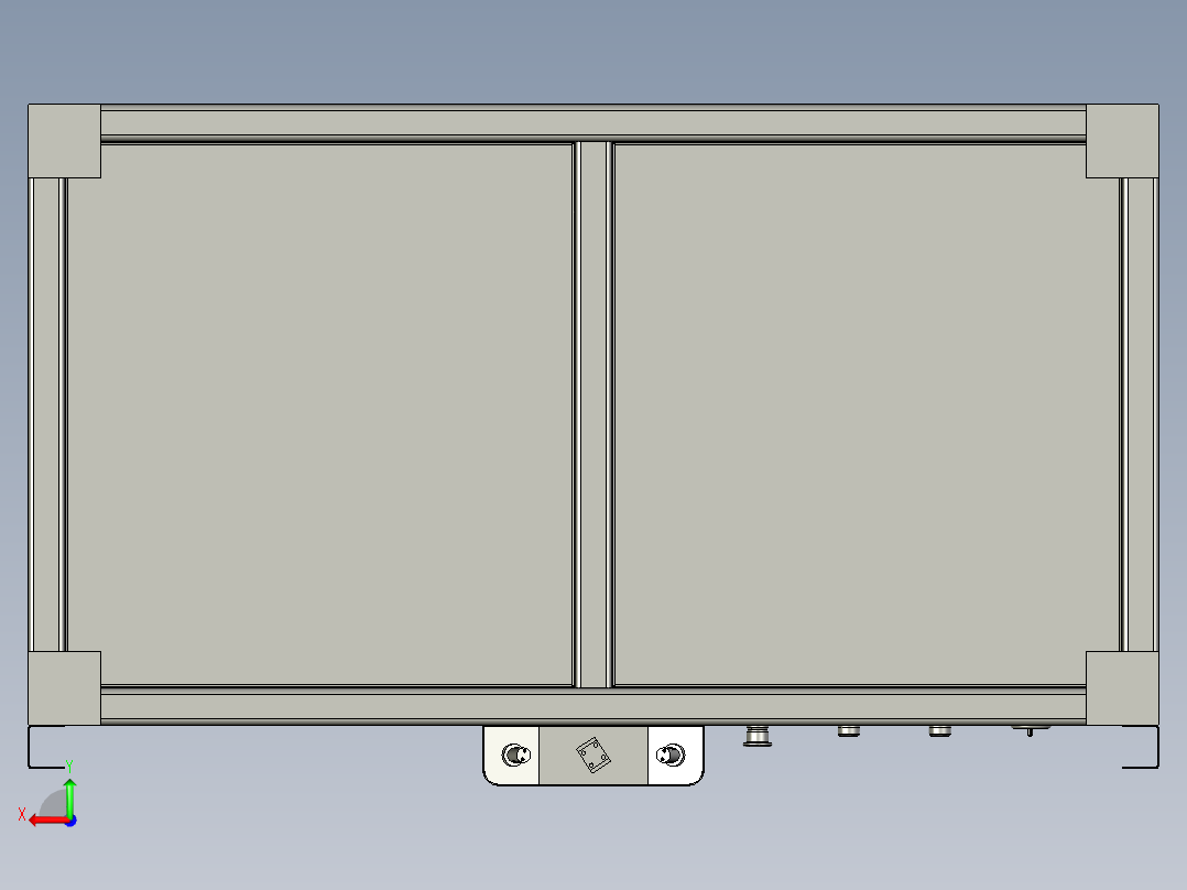 注塑件料把冲切装置后视图