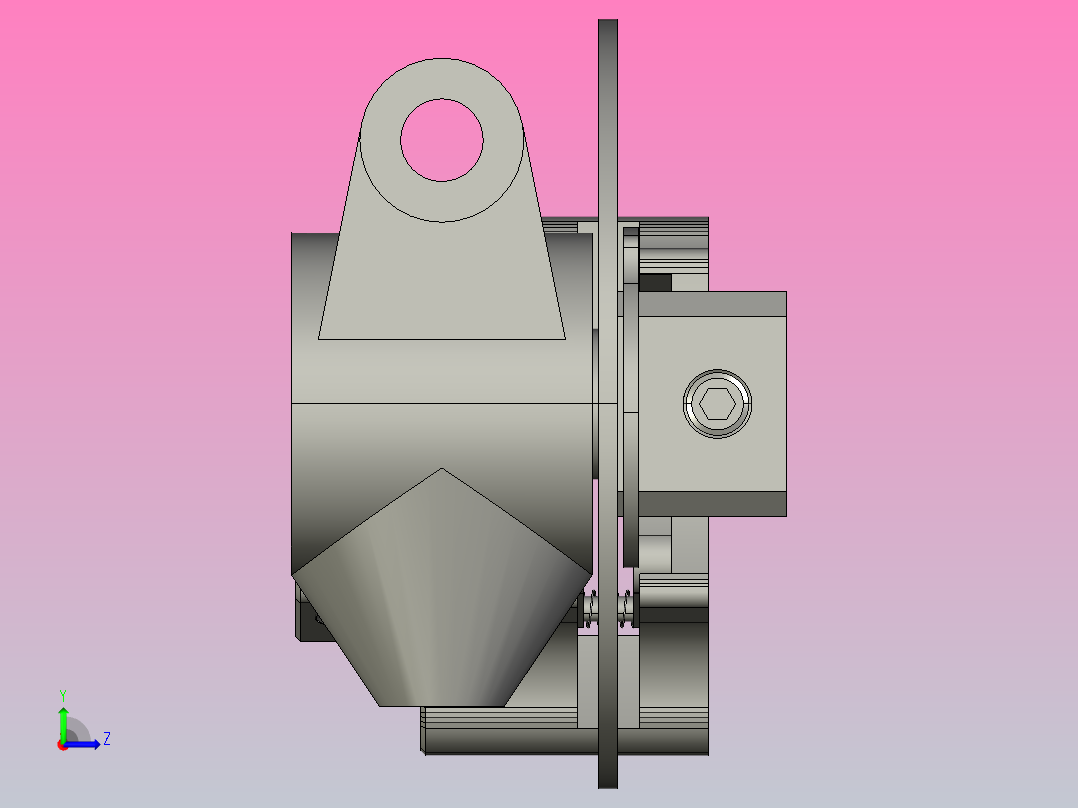 盘式制动器左视图