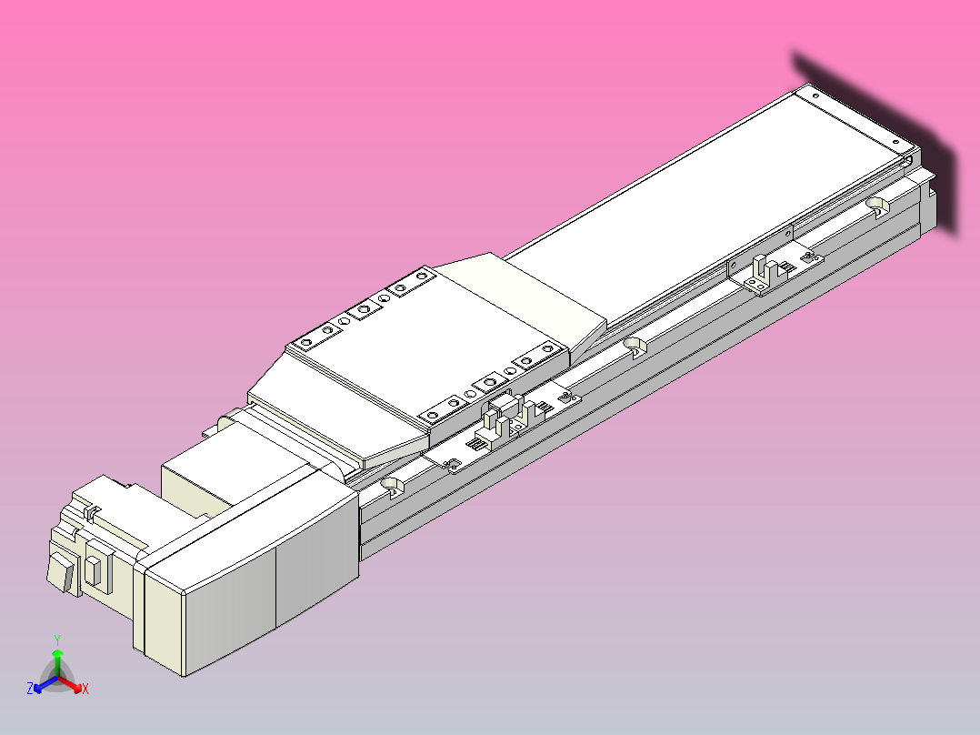 机器人皮带驱动直线轴TPA-GCB-120-P70-L200-QR-M20-N3主视图