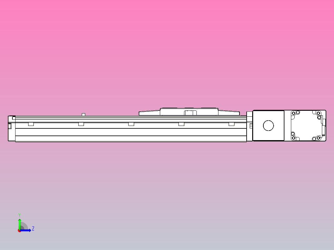 机器人皮带驱动直线轴TPA-GCB-120-P70-L200-QR-M20-N3左视图