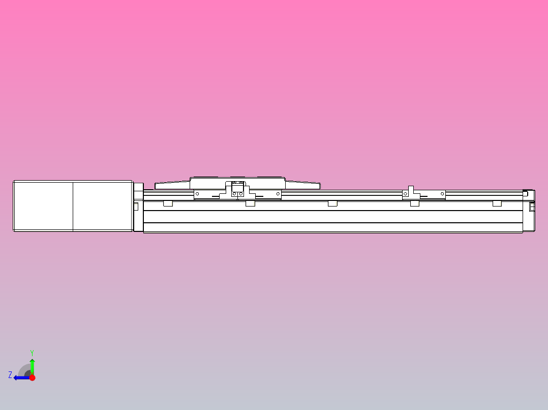 机器人皮带驱动直线轴TPA-GCB-120-P70-L200-QR-M20-N3右视图