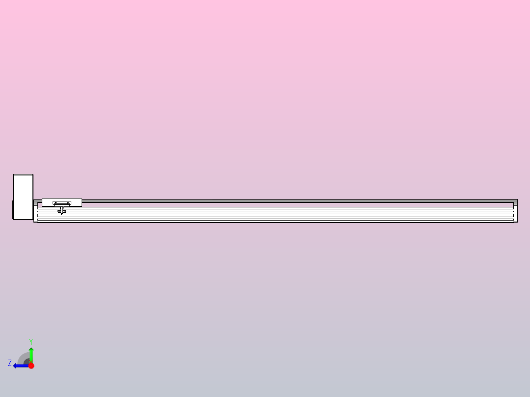 皮带直线轴半封闭可选导轨TPA-HNB-140D-120-L1350-RU-C-P40-N3右视图