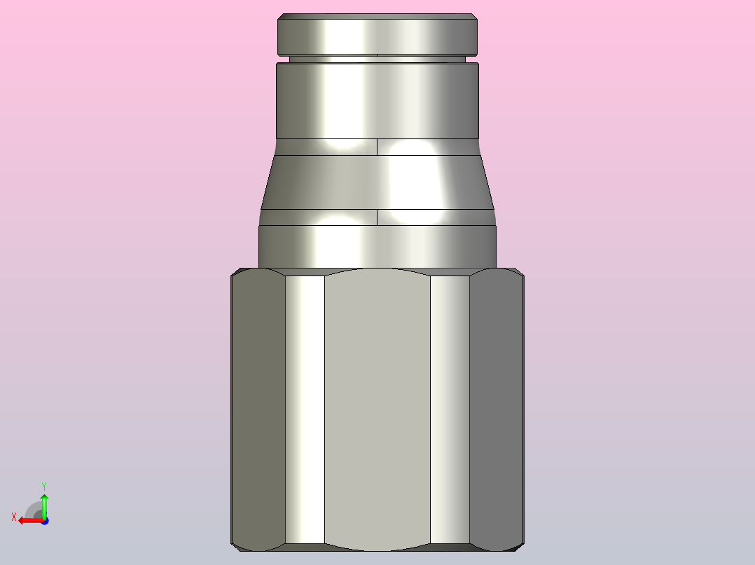 管接头螺纹66PLM-6M-2G系列后视图