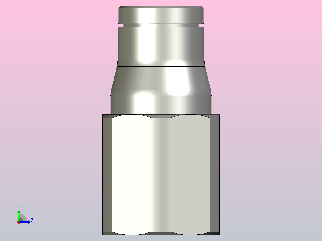 管接头螺纹66PLM-6M-2G系列左视图