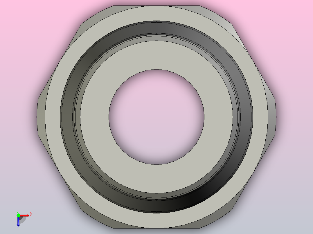 管接头螺纹66PLM-6M-2G系列俯视图