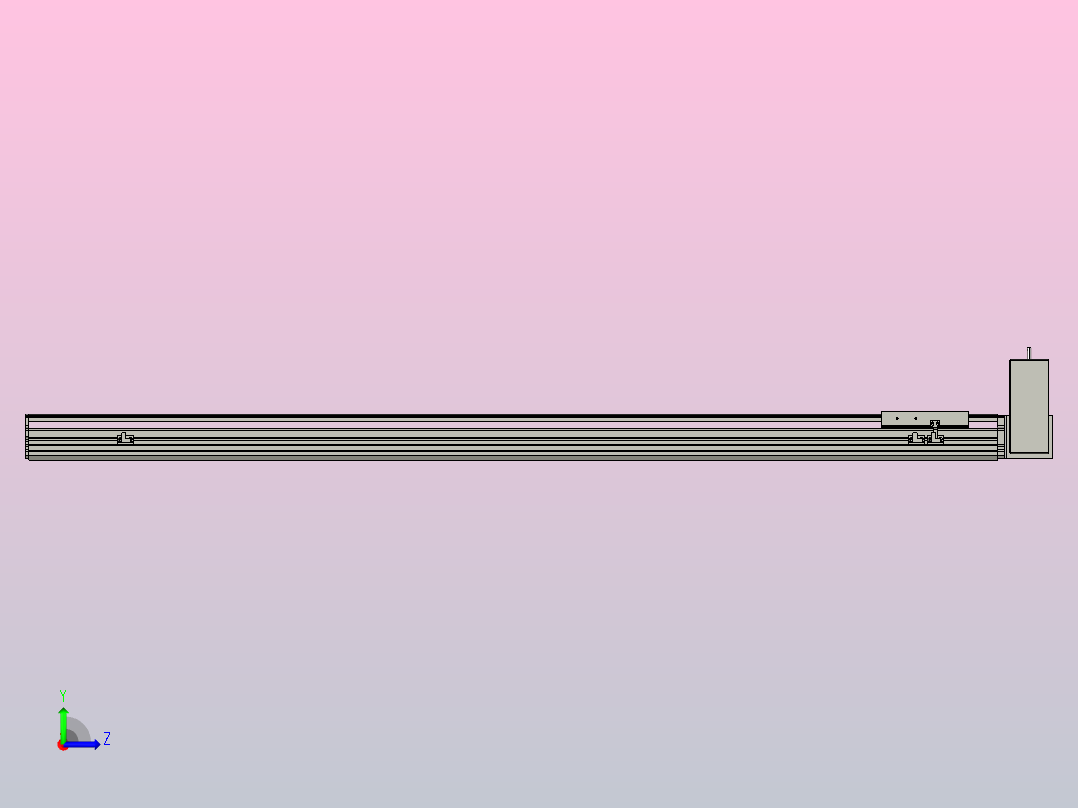 MT136BT半封闭皮带滑台[MT136BT.L100.1300.LU.M40.C3]左视图