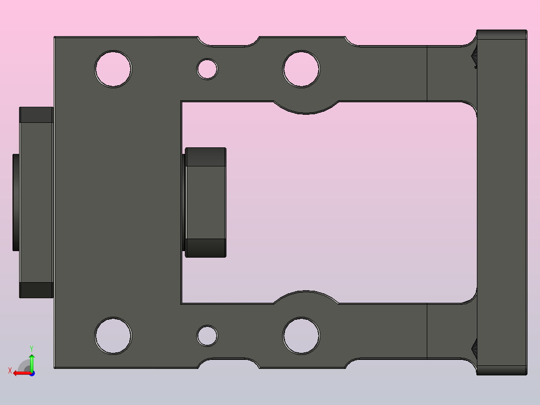 110步进电机一体座ZS25-110B后视图
