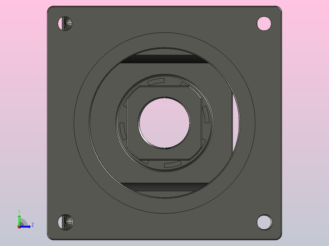 110步进电机一体座ZS25-110B左视图