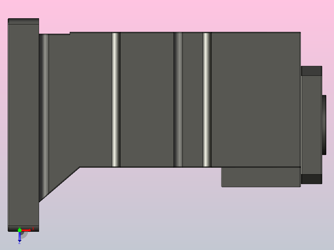 110步进电机一体座ZS25-110B俯视图