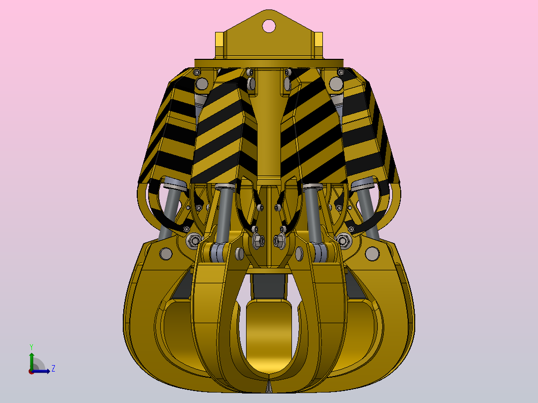 液压抓斗_grab左视图