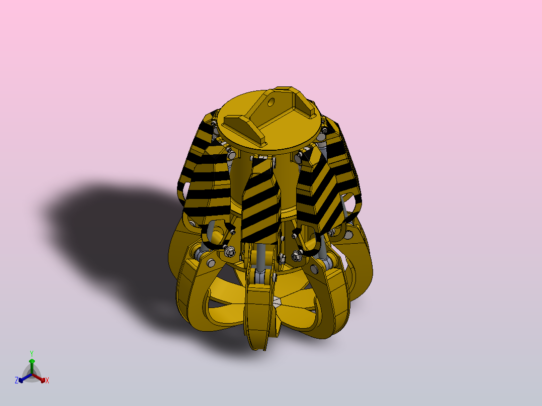 液压抓斗_grab正等轴测图