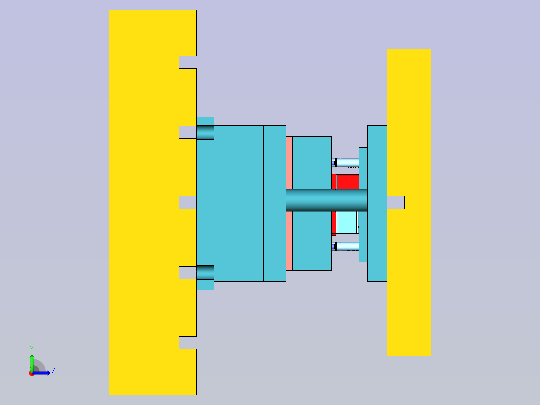 小型冲压模具左视图