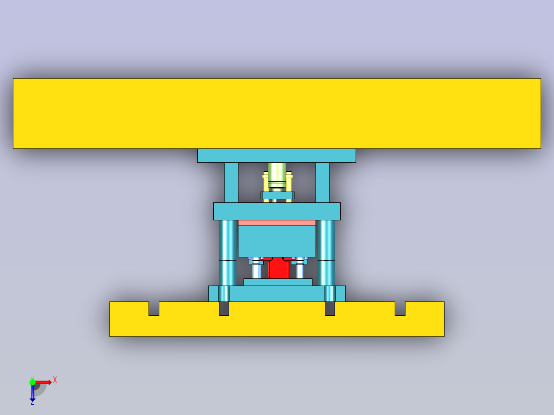 小型冲压模具俯视图