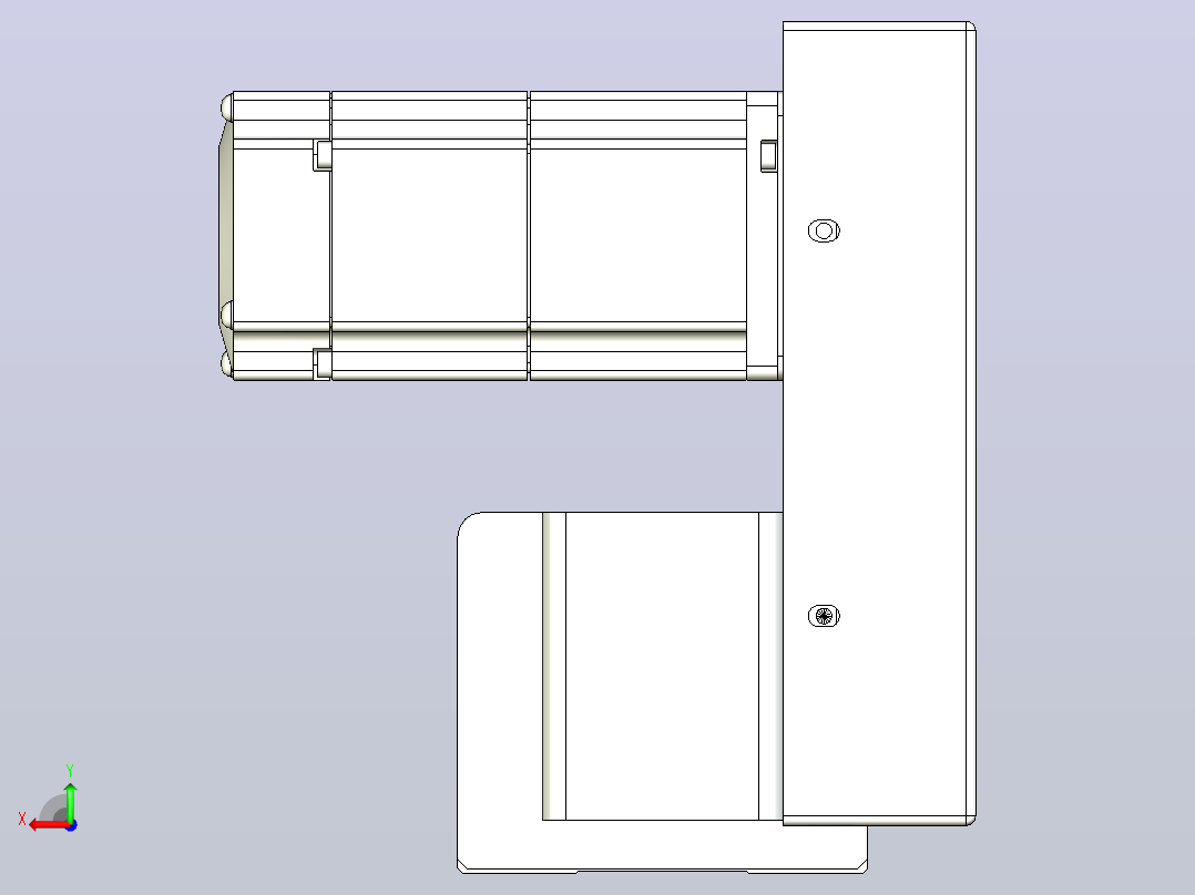 皮带直线轴半封闭可选导轨TPA-HNB-85D-90-L250-RU-Y-P20-N3后视图