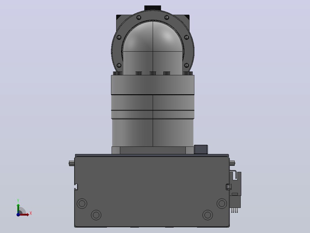 DMG170-FCM齿轮齿条模组直线滑台（电机前折）[DMG170-L16S400-DT750-C2U-FCM-P7]前视图