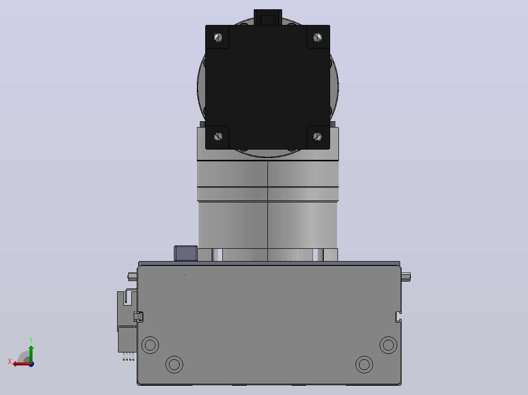 DMG170-FCM齿轮齿条模组直线滑台（电机前折）[DMG170-L16S400-DT750-C2U-FCM-P7]后视图