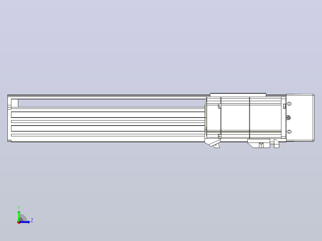 日规模组半封闭丝杆TPA-HNR-85S-1610C-L250-ML-Y-P20-N3左视图