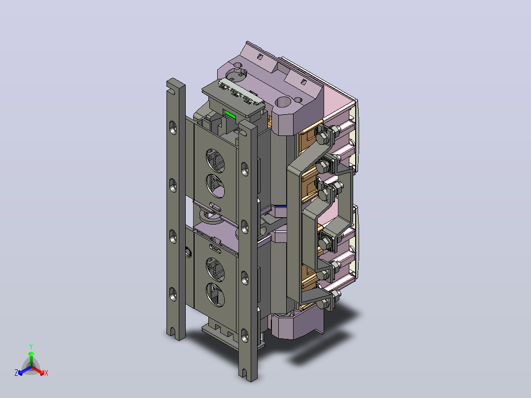 NC2-150Ns 3P交流接触器三维模型202412主视图
