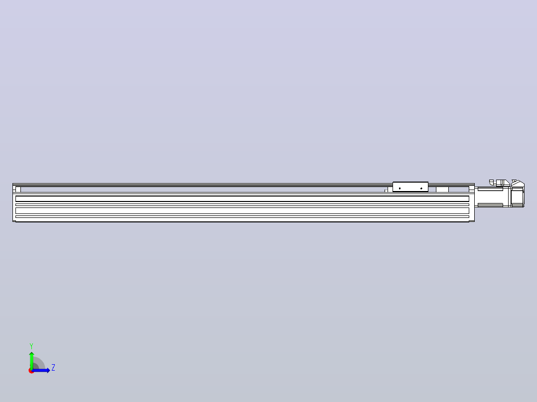 日规模组半封闭丝杆TPA-HNR-65S-1610C-L650-M-Y-P20-N3左视图