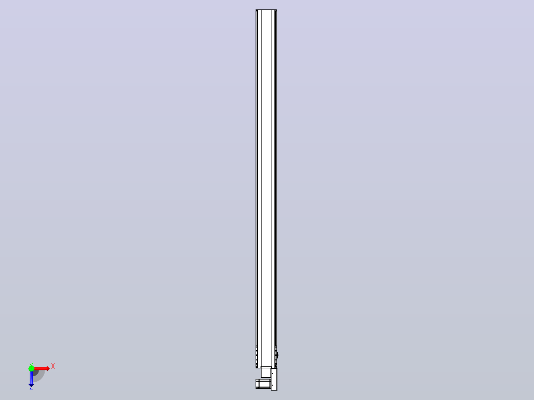 皮带直线轴半封闭可选导轨TPA-HNB-175D-140-L2700-MR-Y-P75-N3俯视图