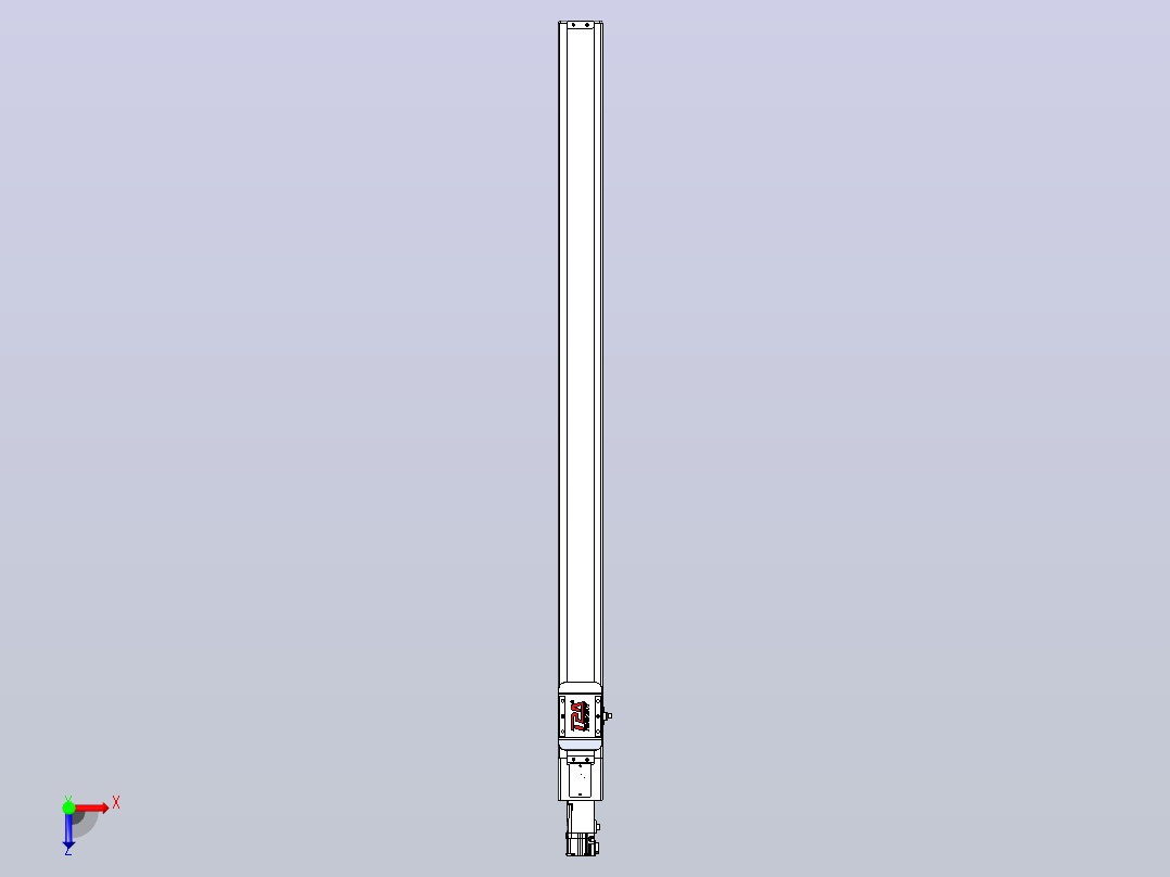 滚珠丝杠直线轴带导轨全封闭TPA-HCR-65S-1610C-L950-M-C-P10-N3俯视图