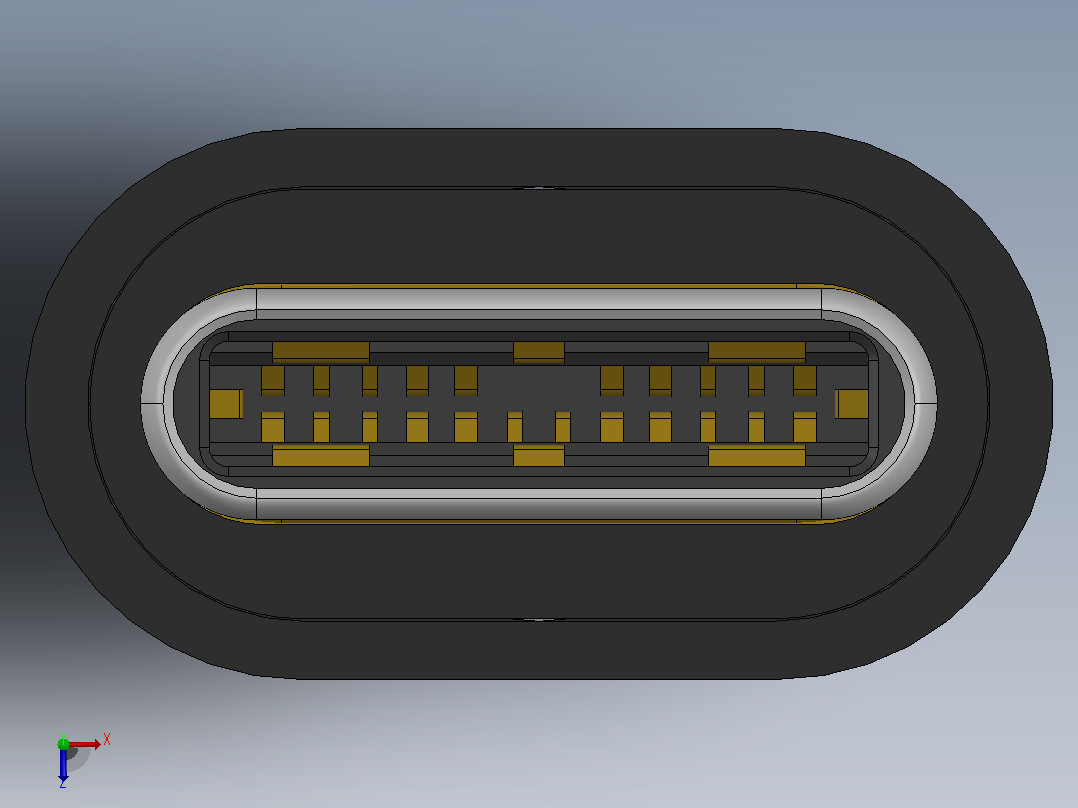 USB Type-C俯视图