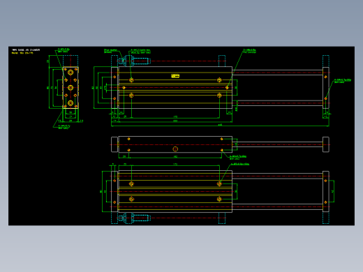 导杆薄型气缸导杆滑块气缸标准型气缸2D-TSU20x175