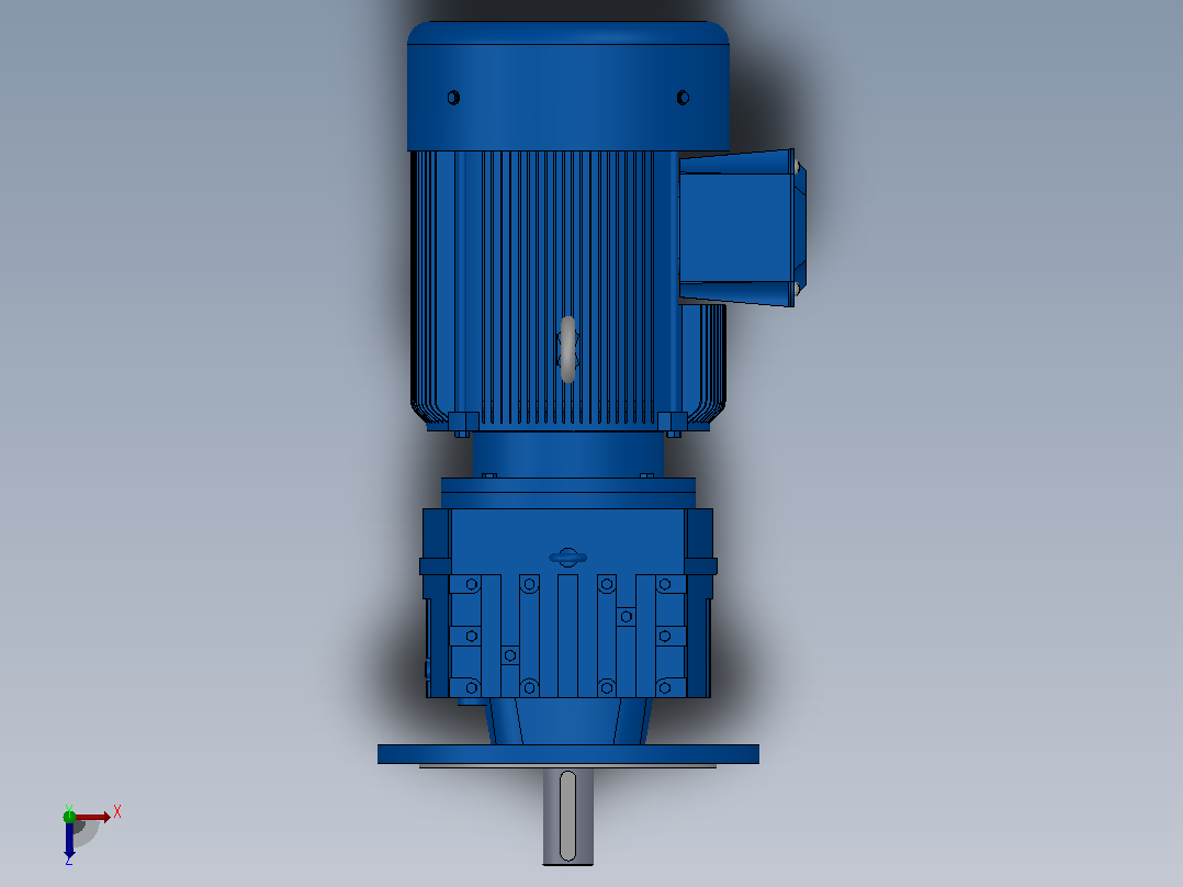 RF97法兰轴伸式安装斜齿轮减速机RF97-Y18.5-4P-180M-M1-0°-Φ450俯视图
