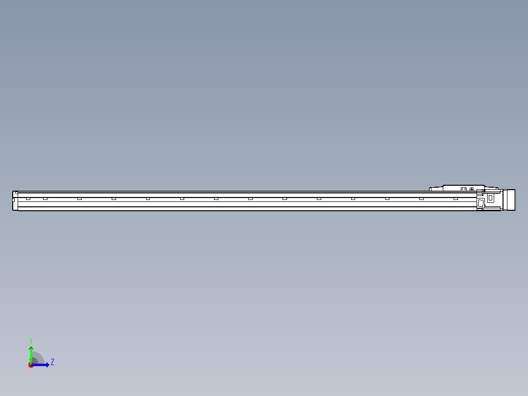 滚珠丝杠直线轴内置导轨TPA-GCR-120-1610C-L1200-MR-M40-N3左视图