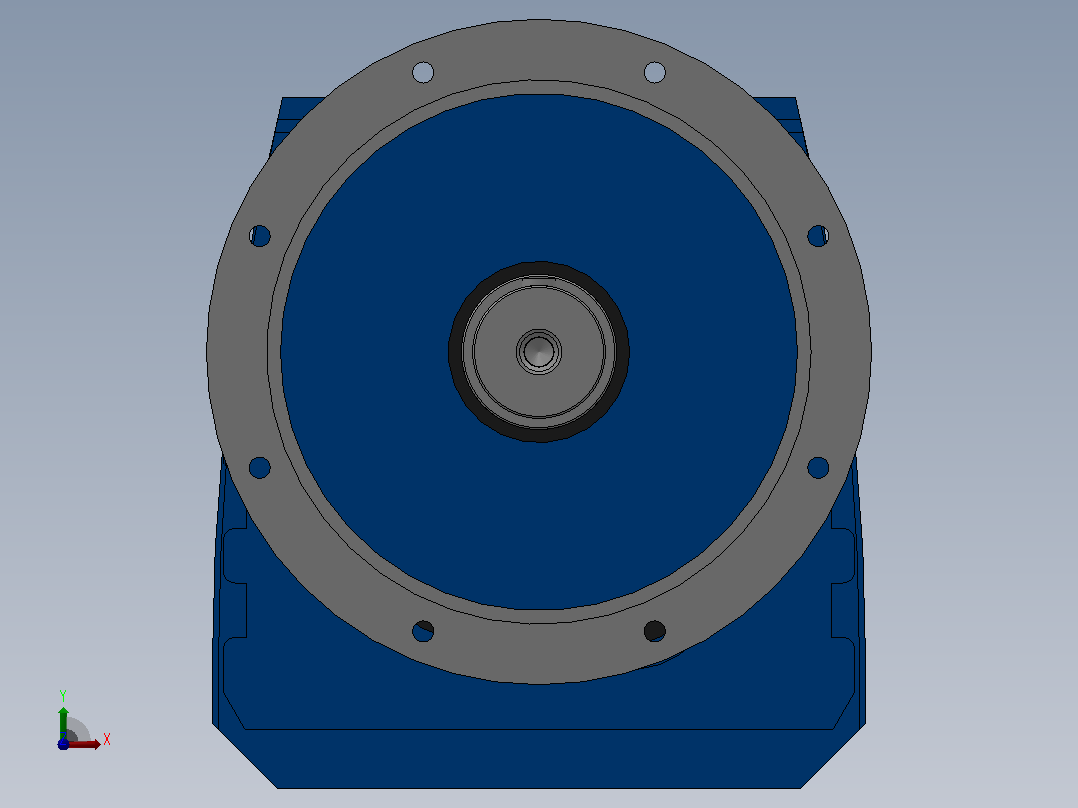 RF147R87法兰轴伸式组合型斜齿轮减速机RF147R87-Y2.2-4P-100-M1-0°-Φ550前视图