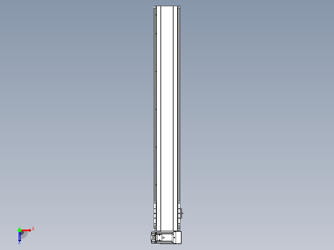 皮带直线轴半封闭可选导轨TPA-HNB-140D-120-L950-RU-Y-P40-N3俯视图