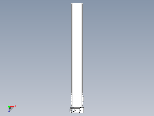 皮带直线轴半封闭可选导轨TPA-HNB-140D-120-L950-RU-Y-P40-N3俯视缩略图