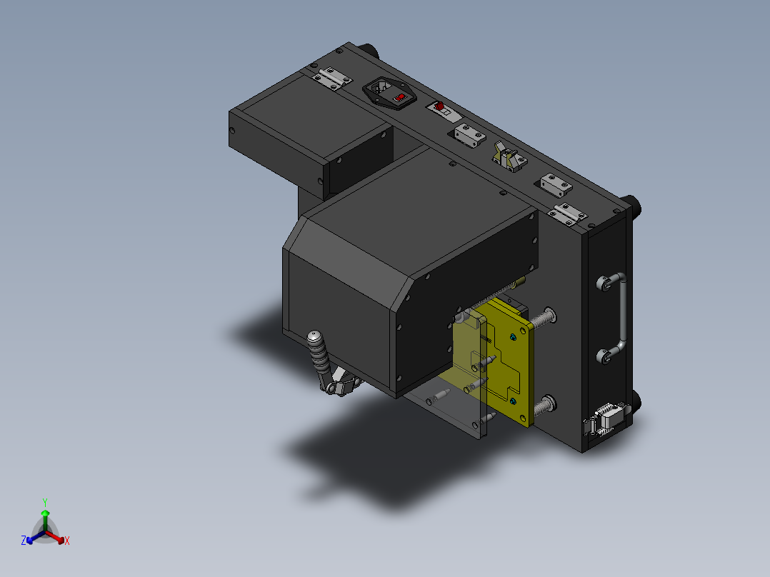 电路板检测 与书写程序工装治具正等轴测图