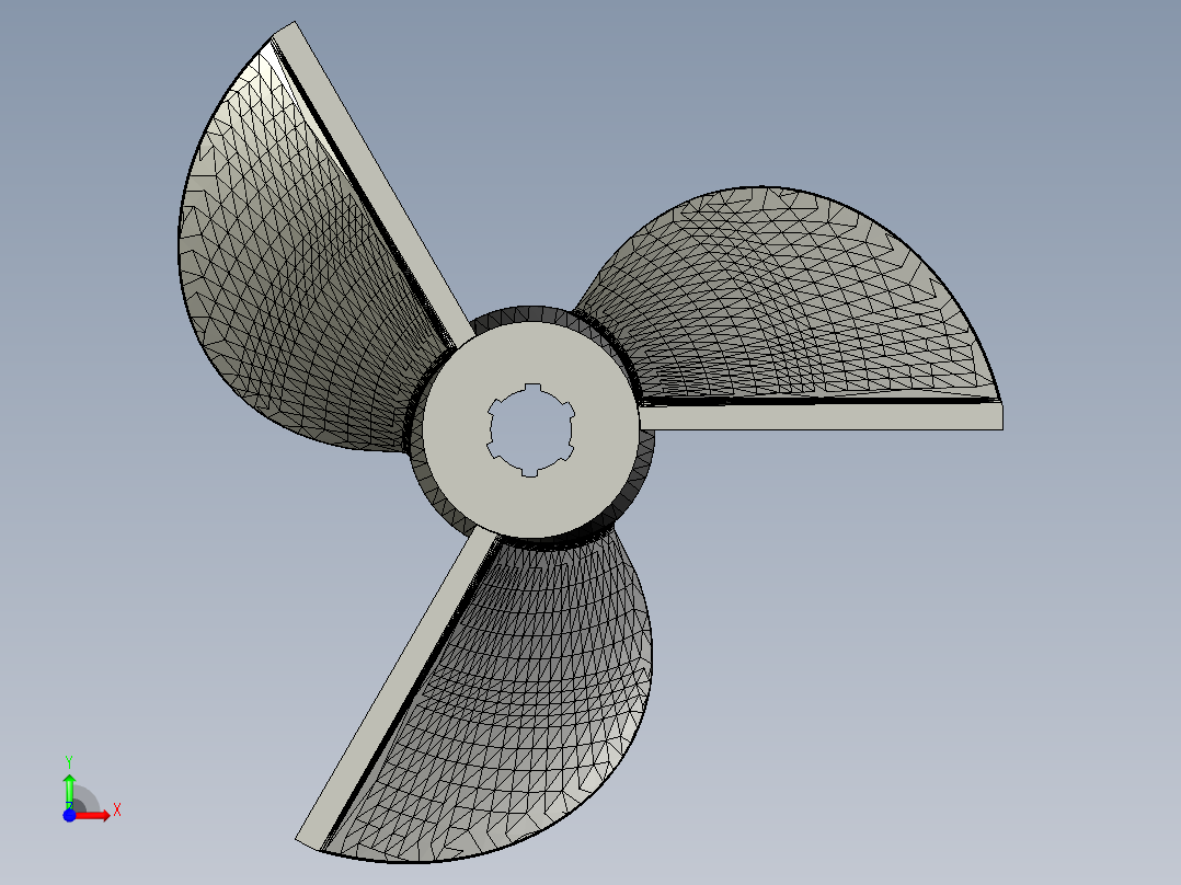 螺旋桨叶片前视图