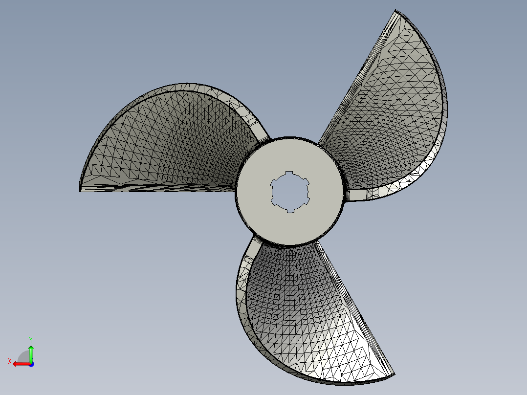 螺旋桨叶片后视图